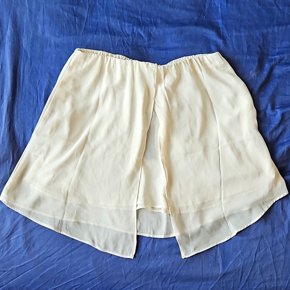 Krisa Split Back Strapless Top Cream S - Picture 3 of 7